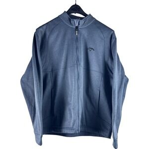 Men's Callaway Weather Series Light Golfing Jacket XL Gray Polyester Full Zip